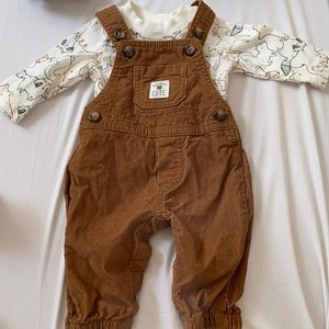Brown overalls